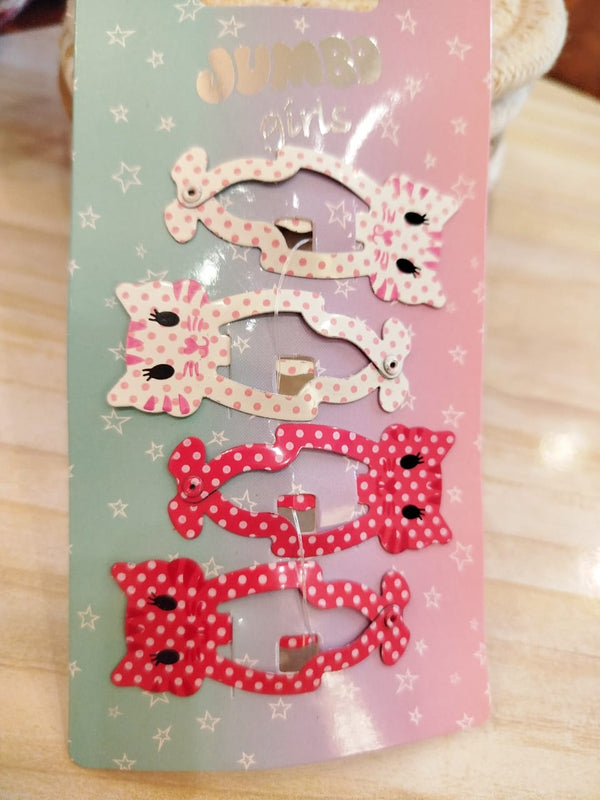 4Pcs metalAnimal Hairpin for  Kids. Hair Clips Children Headwear Gifts